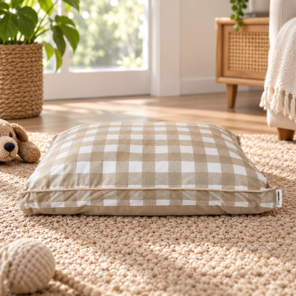 Deluxe Plaid Large Dog Bed