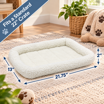 Cozy Bolster Crate Dog Bed