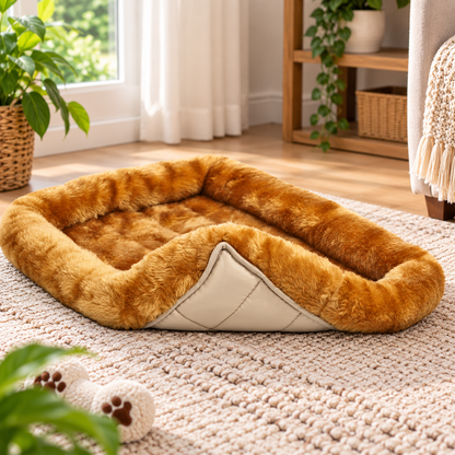 Cozy Bolster Crate Dog Bed