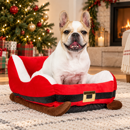 Cozy Santa Sleigh Pet Bed