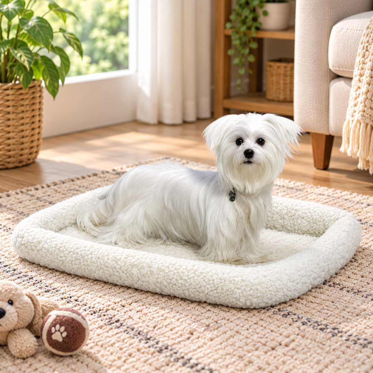 Cozy Bolster Crate Dog Bed