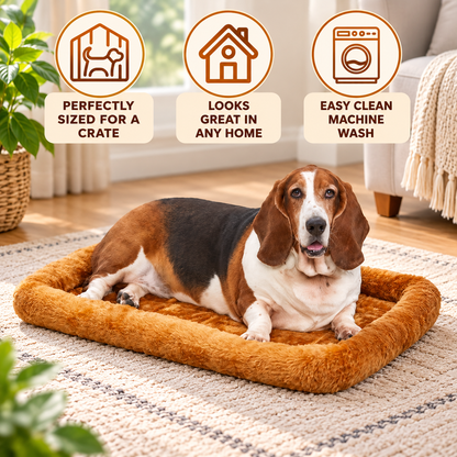 Cozy Bolster Crate Dog Bed