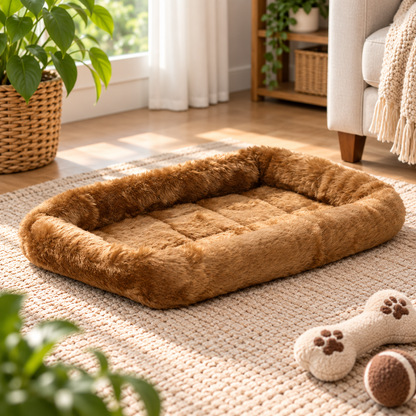 Cozy Bolster Crate Dog Bed