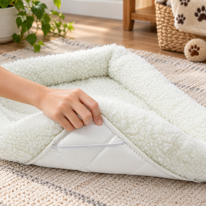 Cozy Bolster Crate Dog Bed